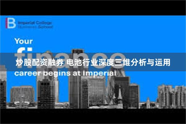 炒股配资融券 电池行业深度三维分析与运用