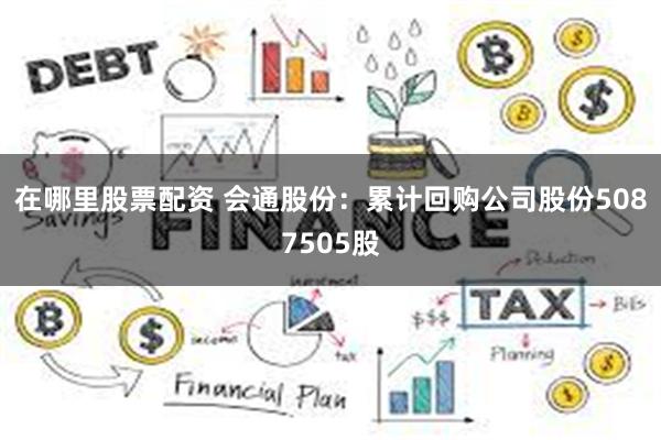 在哪里股票配资 会通股份：累计回购公司股份5087505股