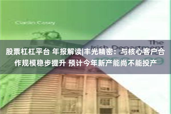 股票杠杠平台 年报解读|丰光精密：与核心客户合作规模稳步提升 预计今年新产能尚不能投产