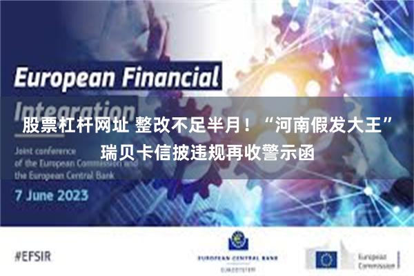 股票杠杆网址 整改不足半月！“河南假发大王”瑞贝卡信披违规再收警示函