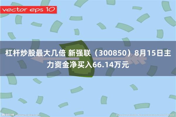 杠杆炒股最大几倍 新强联（300850）8月15日主力资金净买入66.14万元