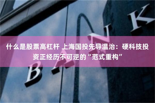 什么是股票高杠杆 上海国投先导温治：硬科技投资正经历不可逆的“范式重构”