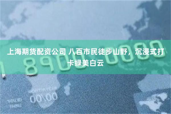 上海期货配资公司 八百市民徒步山野，沉浸式打卡绿美白云