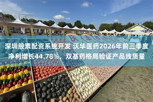 深圳股票配资系统开发 沃华医药2026年前三季度净利增长44.78%，双基药格局验证产品线质量